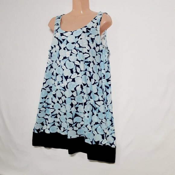 J. Jill Seashell Womens A-line Sleeveless Dress Size MP Blue Side Pockets - Picture 8 of 12
